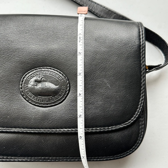 Vintage Dooney & Bourke Black and Brown Leather Crossbody Bag - Picture 14 of 15